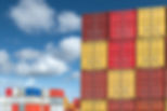 Large group of merchandise containers in a warehouse