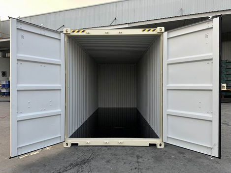 Container with double doors for easy access